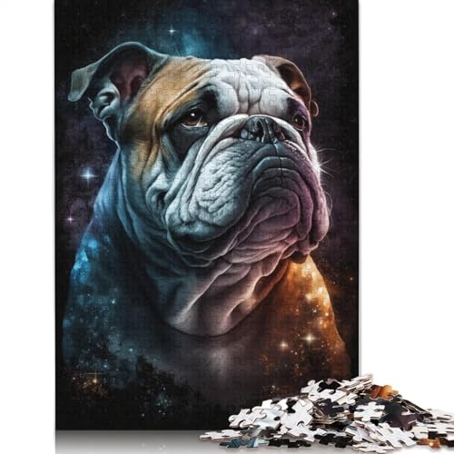 Space Colour Bulldog Puzzles für Erwachsene, schwierige und Harte Denksportaufgaben für Erwachsene und Kinder, 1000 Teile (75 x 50 cm) von POLIUAWS