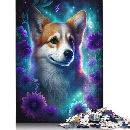 Space Corgi Puzzle, rechteckiges Papppuzzle, Kinder ab 12 Jahren, 1000 Teile (75 x 50 cm) von POLIUAWS
