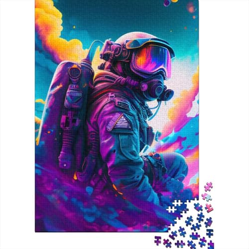 Space Is Wild 1000 Teile Puzzle für Erwachsene, Halloween-Geschenk, Holzpuzzle für Erwachsene, 1000 Teile (75x50cm) von POLIUAWS