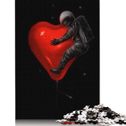 Space Love Puzzle 1000 Teile für Erwachsene und Jugendliche, Papierpuzzle, Lernspiel, Herausforderung, Spielzeug, Geburtstagsgeschenke, 1000 Teile (38 x 26 cm) von POLIUAWS