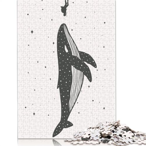 Space Whale Puzzle 1000-teilige Schwer Puzzle Spielzeug Lernspiel Impossible Herausforderung Spielzeug Für Erwachsene Und Kinder in Bewährter 1000pcs (38x26cm) von POLIUAWS