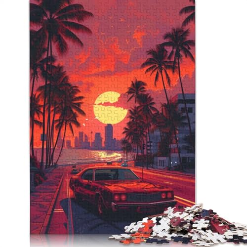 Sportwagen in der Abendsonne, Puzzle, Denksportaufgabe, Premium-Puzzle aus Karton für Kinder und Erwachsene ab 12 Jahren, 1000 Teile (38 x 26 cm) von POLIUAWS