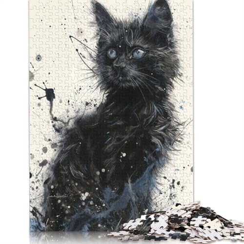 Stargazing Kitten Puzzles 1000 Teile Schwer Puzzle Spielzeug Lernspiel Impossible Herausforderung Spielzeug Für Erwachsene Und Kinder Ab 14 Jahren 1000pcs (75x50cm) von POLIUAWS