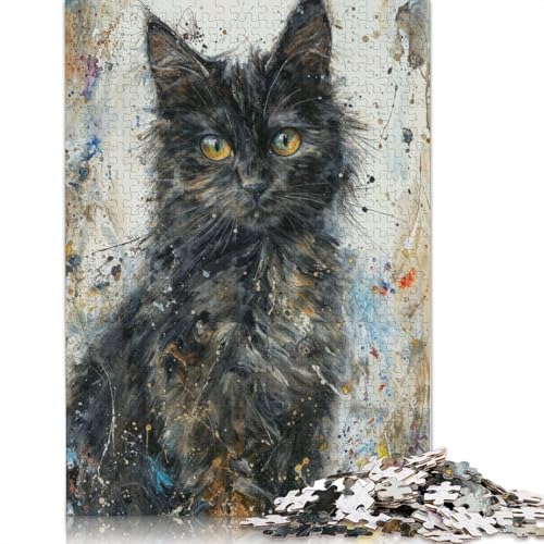 StarryEyed Kitten Puzzle 1000 Teile Schwer Puzzle Spielzeug Lernspiel Impossible Herausforderung Spielzeug Für Erwachsene Und Kinder in Bewährter 1000pcs (75x50cm) von POLIUAWS