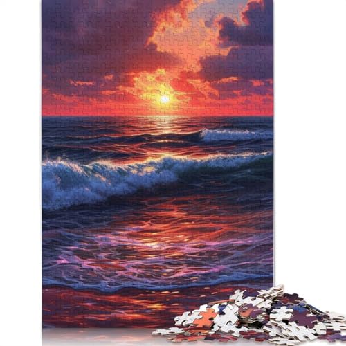 Strand unter dem Nachthimmel, Puzzle, Familienspaß, 100% recycelter Karton, Puzzle für Kinder und Erwachsene ab 12 Jahren, 1000 Teile (38 x 26 cm) von POLIUAWS