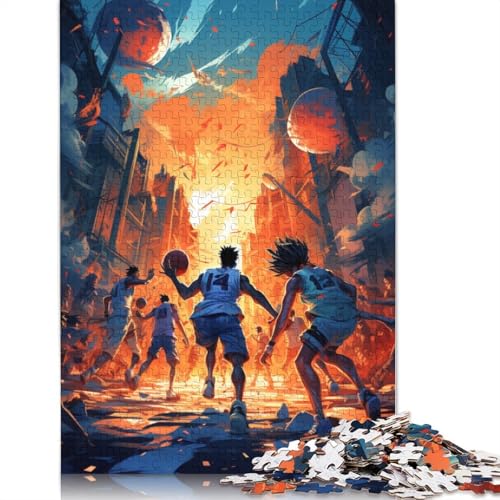 Straßenbasketball-Puzzle, Familienspaß, rechteckiges Papierpuzzle für Kinder und Erwachsene ab 12 Jahren, Geburtstagsgeschenk, 1000 Teile (75 x 50 cm) von POLIUAWS
