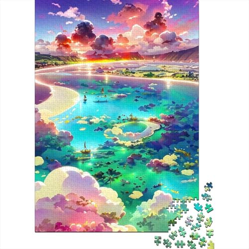Subject_name> Puzzle 1000 Teile für Erwachsene aus Holz, Lernspiel, Herausforderung Spielzeug 1000 Teile (75 x 50 cm) von POLIUAWS