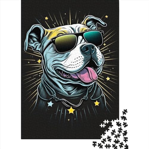 Süßes Hundepuzzle für Erwachsene und Teenager, 1000 Teile, Holzpuzzle für Erwachsene, Puzzle für Jugendliche ab 12 Jahren, Weihnachtsgeschenke, 1000 Teile (75x50cm) von POLIUAWS