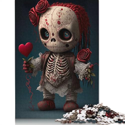 Süßes Voodoo-Dol-Puzzle für Erwachsene und Jugendliche, 1000 Teile, Puzzle für Erwachsene, nachhaltige Puzzlespiele, 1000 Teile (38 x 26 cm) von POLIUAWS