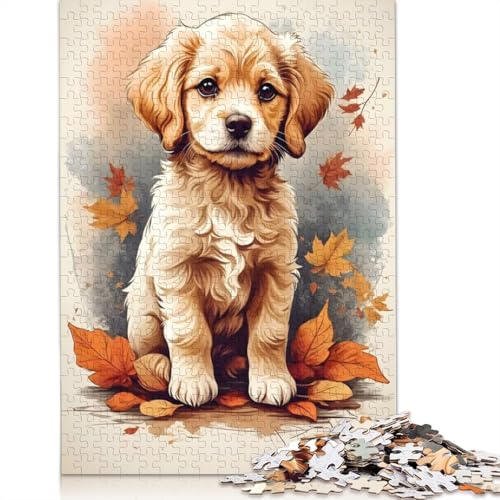 Süßes Welpen-Puzzle, 1000 Teile, für Erwachsene und Teenager ab 12 Jahren, 1000 Teile (75 x 50 cm) von POLIUAWS