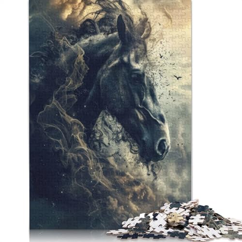 Surrealismus-Pferd, 1000-teiliges Puzzle für Erwachsene | Familienspaß-Puzzles für Erwachsene, Geschenke, Denkspiele, 1000 Teile (75 x 50 cm) von POLIUAWS
