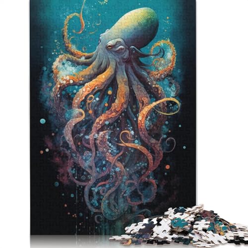 Tiefsee-Oktopus-Puzzle für Erwachsene, kreative Spiele, Puzzle, Kinder, 1000 Teile (75 x 50 cm) von POLIUAWS