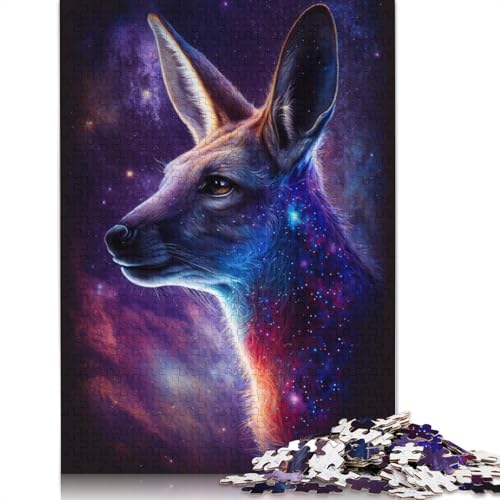 Tier-Känguru-Puzzle für Erwachsene, Premium-Puzzle aus 100% recyceltem Brett, schwierige Puzzles für Kinder ab 12 Jahren, 1000 Teile (75 x 50 cm) von POLIUAWS
