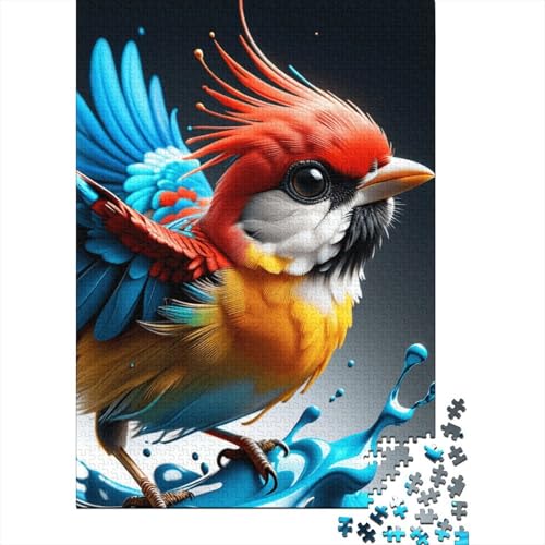 Tier- und Vogelpuzzle, 1000 Teile Holzpuzzle für Erwachsene, Lernspiel, Herausforderung Spielzeug, 1000 Teile (38 x 26 cm) von POLIUAWS