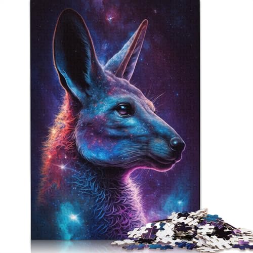 Tierkänguru, 1000 Puzzles für Erwachsene, Lernspiel, Puzzlespiele für Erwachsene für Kinder, 1000 Teile (75 x 50 cm) von POLIUAWS