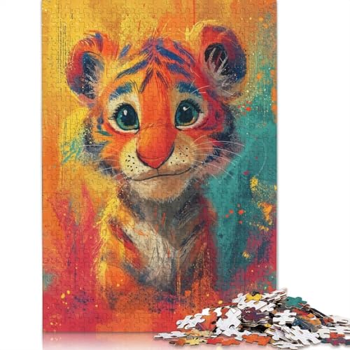 Tiger Cub Glow Puzzles 1000 Teile Schwer Puzzle Spielzeug Lernspiel Impossible Herausforderung Spielzeug Für Erwachsene Und Kinder Ab 12 Jahren 1000pcs (75x50cm) von POLIUAWS