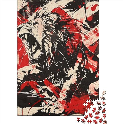 Tiger Puzzle 1000 Teile Holzpuzzle für Erwachsene Lernspiel Herausforderung Spielzeug 1000 Teile (75x50cm) von POLIUAWS