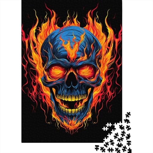 Totenkopf-Puzzle, 1000 Teile, für Erwachsene und Jugendliche, Lernspiel, Herausforderungsspielzeug, 1000 Teile (75 x 50 cm) von POLIUAWS