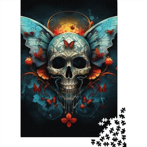 Totenkopf-Puzzle für Erwachsene, 1000 Teile, ideal für Jugendliche, Lernspiel für Erwachsene und Jugendliche, 1000 Teile (38 x 26 cm) von POLIUAWS