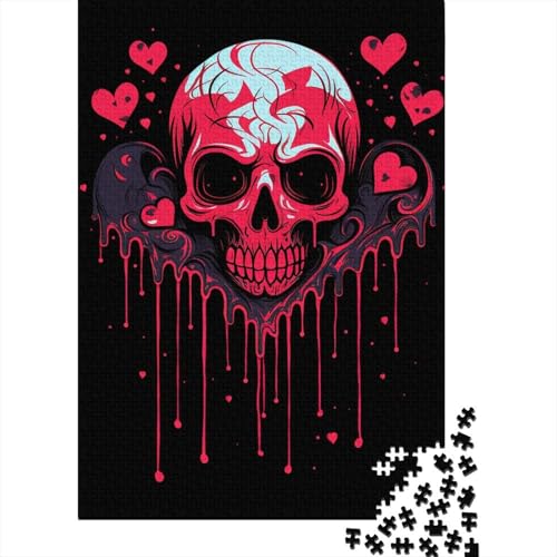 Totenkopf-Puzzle für Erwachsene, 1000 Teile, ideal für Jugendliche, Lernspiel für Erwachsene und Jugendliche, 1000 Teile (75 x 50 cm) von POLIUAWS