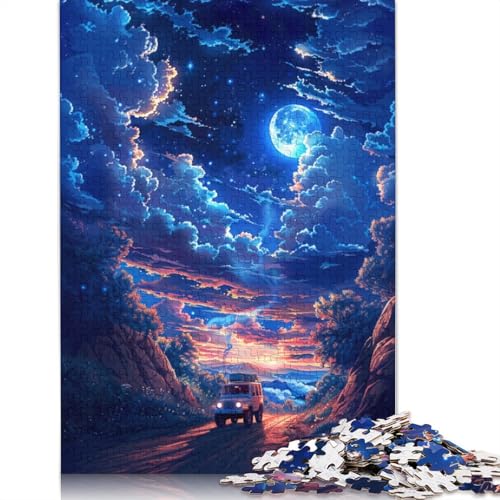 Traumszenen-Puzzle, rechteckig, aus Pappe, 100% recyceltem Karton, Puzzle für Erwachsene und Kinder, 1000 Teile (75 x 50 cm) von POLIUAWS
