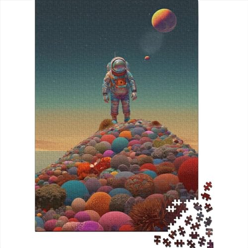 Trippy Planet Puzzle 1000 Teile für Erwachsene, Halloween-Geschenk, Puzzle, Lernspiel, Herausforderung, Spielzeug, 1000 Teile (38 x 26 cm) von POLIUAWS