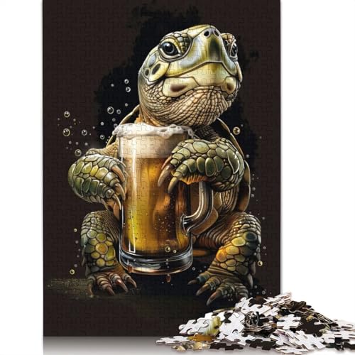 Turtle Beer Puzzles 1000 Teile Schwer Puzzle Spielzeug Lernspiel Impossible Herausforderung Spielzeug Für Erwachsene Kinder 1000pcs (38x26cm) von POLIUAWS