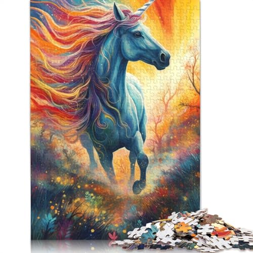 Unicorn Horse Fantasy Puzzle 1000 Teile Schwer Puzzle Spielzeug Lernspiel Impossible Herausforderung Spielzeug Für Erwachsene Kinder 1000pcs (75x50cm) von POLIUAWS