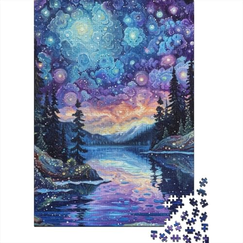 Van Gogh Forest Puzzle für Erwachsene, 1000 Teile, aus Holz, Lernspiel, 1000 Teile (75 x 50 cm) von POLIUAWS