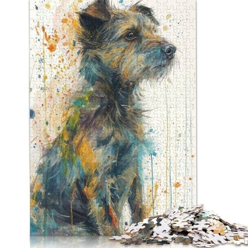 Vibrant Canine Muse Puzzles 1000 Teile Schwer Puzzle Spielzeug Lernspiel Impossible Herausforderung Spielzeug Für Erwachsene Und Kinder Ab 14 Jahren 1000pcs (38x26cm) von POLIUAWS