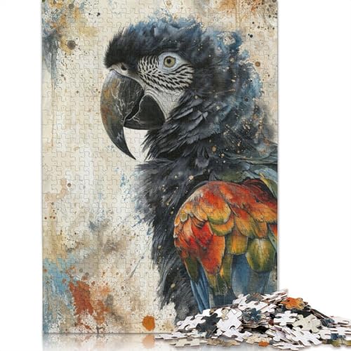 Vivid Macaw Glance Puzzles 1000 Teile Schwer Puzzle Spielzeug Lernspiel Impossible Herausforderung Spielzeug Für Erwachsene Kinder 1000pcs (75x50cm) von POLIUAWS