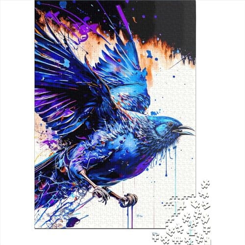 Vogelpuzzle für Erwachsene, 1000 Teile, Holzpuzzle, Lernspiele für Zuhause, Bastelspielzeug, 1000 Teile (75 x 50 cm) von POLIUAWS