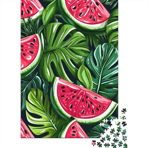 Wassermelonen-Puzzle, 1000 Teile, Holzpuzzle für Kinder, Lernspiel für Erwachsene und Jugendliche, 1000 Teile (75 x 50 cm) von POLIUAWS