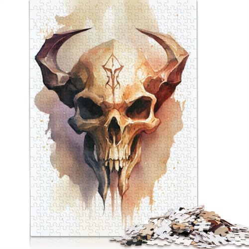 Watercolor Orc Puzzle 1000-teilige Schwer Puzzle Spielzeug Lernspiel Impossible Herausforderung Spielzeug Für Erwachsene Und Kinder in Bewährter 1000pcs (75x50cm) von POLIUAWS