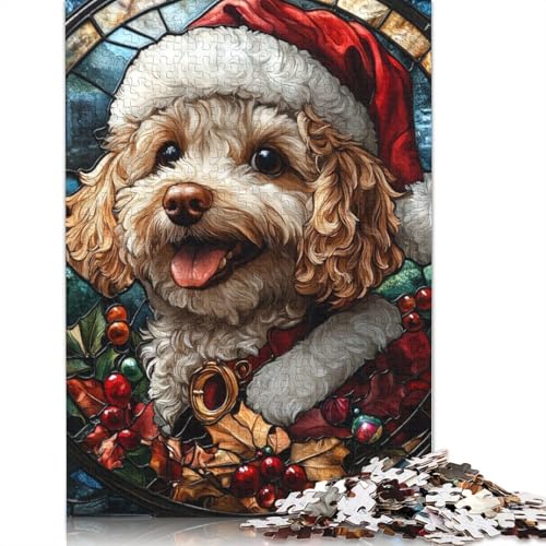 Weihnachts-Hunde-Puzzle, Denksportaufgabe, Premium-Karton-Puzzle für Kinder und Erwachsene ab 12 Jahren, 1000 Teile (75 x 50 cm) von POLIUAWS