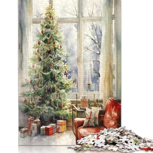 Weihnachtsdekorations-Puzzle, 100% recycelter Karton, 100% recycelter Karton, Puzzle für Jungen oder Mädchen, 1000 Teile (75 x 50 cm) von POLIUAWS