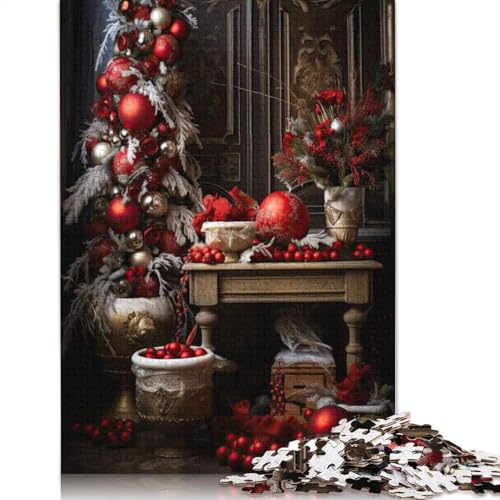 Weihnachtsdekorations-Puzzle, einzigartige Heimdekoration, 100% recycelter Karton, Puzzle für Erwachsene, 1000 Teile (75 x 50 cm) von POLIUAWS