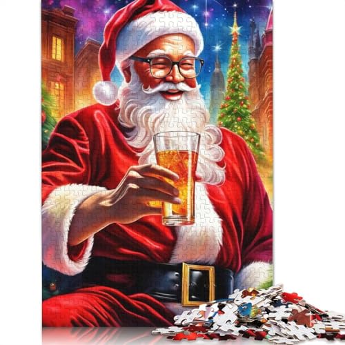 Weihnachtsmann Holzpuzzle 1000 Teile, Holzpuzzle für Erwachsene und Jugendliche ab 12 Jahren, Weihnachtsgeschenke, 1000 Teile (75x50cm) von POLIUAWS