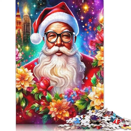 Weihnachtsmann Holzpuzzle 1000 Teile, Holzpuzzle für Erwachsene und Jugendliche ab 12 Jahren, Weihnachtsgeschenke, 1000 Teile (75x50cm) von POLIUAWS