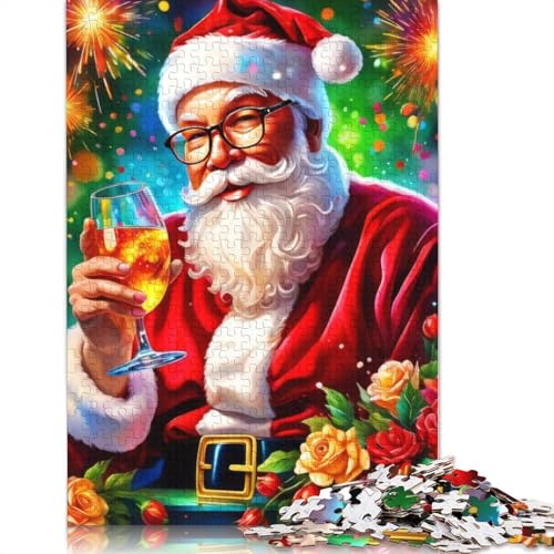 Weihnachtsmann-Papierpuzzle, 1000 Teile für Erwachsene, Lernspiel, Herausforderung, Weihnachtsgeschenk, 1000 Teile (38 x 26 cm) von POLIUAWS