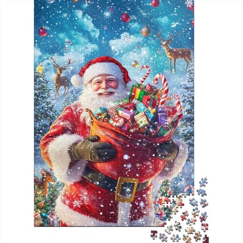 Weihnachtsmann-Puzzle, Familienspaß, 100% recycelter Karton, Puzzle für Kinder und Erwachsene ab 12 Jahren, 1000 Teile (38 x 26 cm) von POLIUAWS
