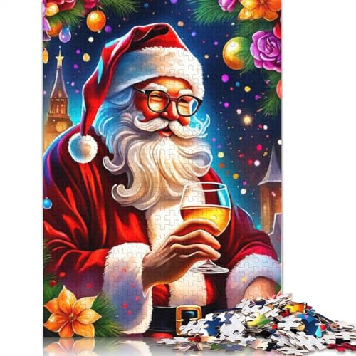 Weihnachtsmann Puzzle 1000 Teile für Erwachsene und Jugendliche, Lernspiele für Zuhause, DIY Spielzeug, Weihnachtsgeschenke, 1000 Teile (38x26cm) von POLIUAWS