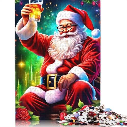 Weihnachtsmann Puzzle 1000 Teile für Erwachsene und Jugendliche, Lernspiele für Zuhause, DIY Spielzeug, Weihnachtsgeschenke, 1000 Teile (75x50cm) von POLIUAWS