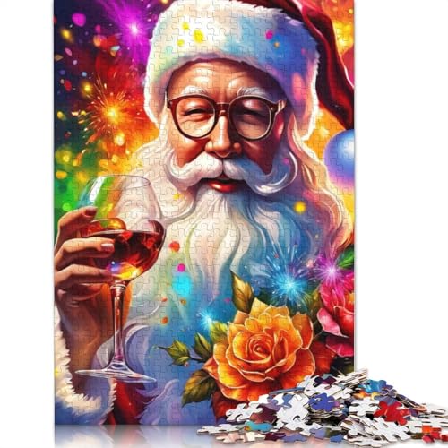 Weihnachtsmann Puzzle 1000 Teile für Erwachsene und Teenager, Halloween Geschenk für Teenager, Männer und Frauen, 1000 Teile (38x26cm) von POLIUAWS