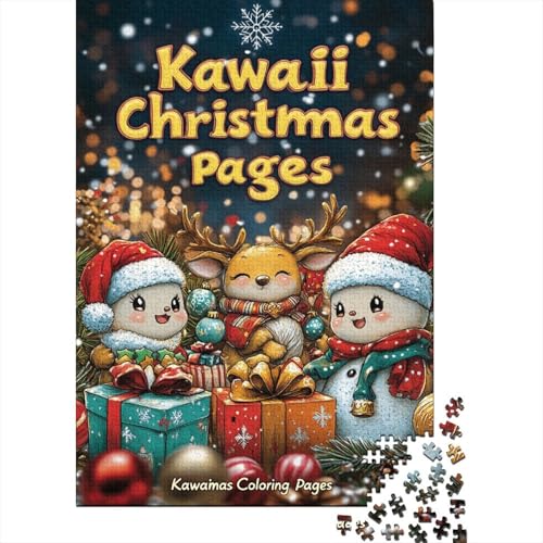 Weihnachtspuzzle, schwierige Herausforderung, 100% recycelter Karton, Puzzle für Kinder und Erwachsene ab 12 Jahren, 1000 Teile (38 x 26 cm) von POLIUAWS