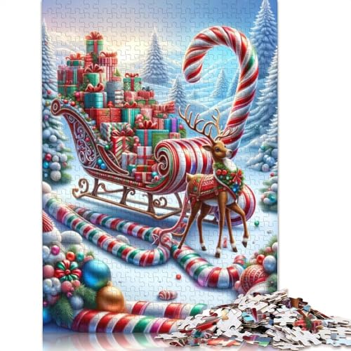 Weihnachtspuzzle „Magisches Dorf“, rechteckig, aus Pappe, 100% recycelter Pappe, Puzzle für Erwachsene, 1000 Teile (75 x 50 cm) von POLIUAWS