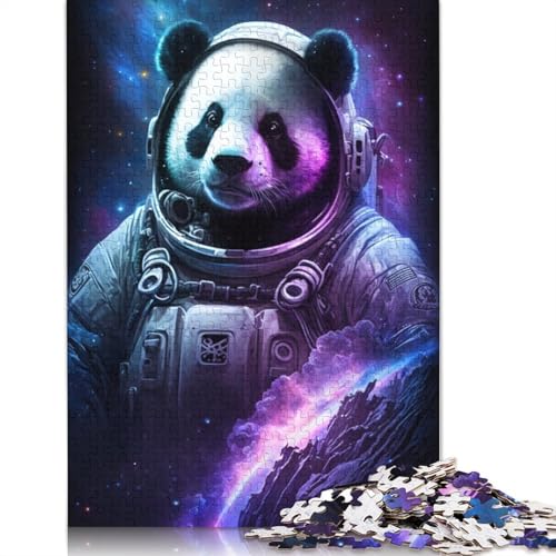 Weltraum-Astronauten-Panda-Puzzles für Erwachsene ab 18 Jahren, Lernspiele, Puzzle für Erwachsene und Kinder, 1000 Teile (75 x 50 cm) von POLIUAWS