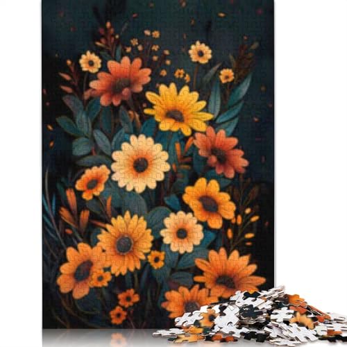 Wildblumen-Puzzle, 1000 Teile, für Erwachsene und Jugendliche, Lernspiele für Zuhause, Bastelspielzeug, 1000 Teile (38 x 26 cm) von POLIUAWS
