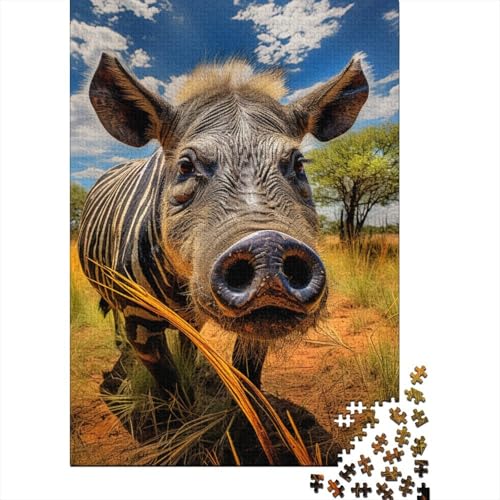Wildschweinpuzzle, 1000 Teile, für Erwachsene und Jugendliche, Familienaktivitäten, 1000 Teile (75 x 50 cm) von POLIUAWS