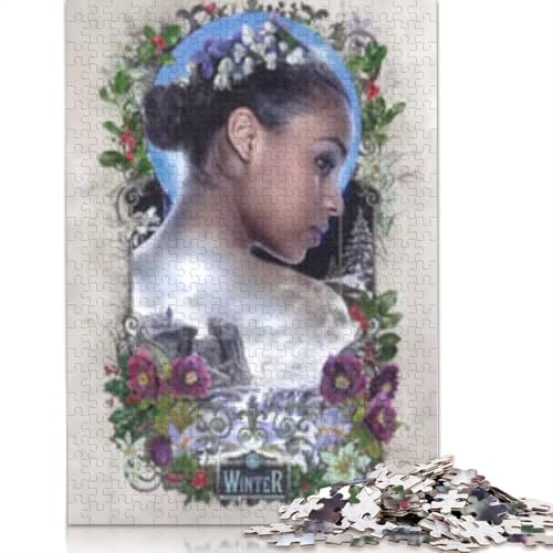Winterpuzzle für Erwachsene und Jugendliche, 1000 Teile, aus Holz, für Erwachsene und Jugendliche ab 12 Jahren, 1000 Teile (75 x 50 cm) von POLIUAWS